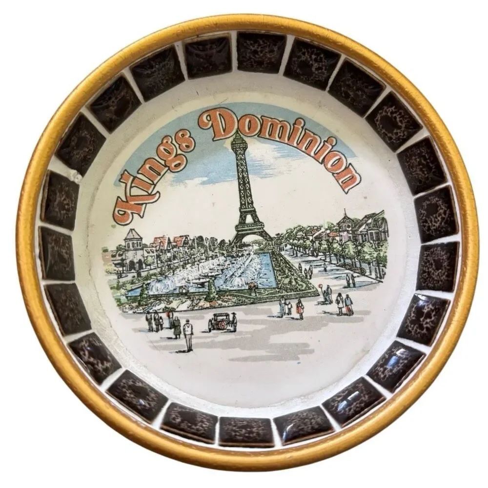 Kings Dominion Souvenir Ceramic Coaster/Trinket Dish